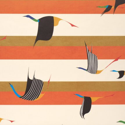 FLYING WEST ORANGE Wallcovering by Schumacher