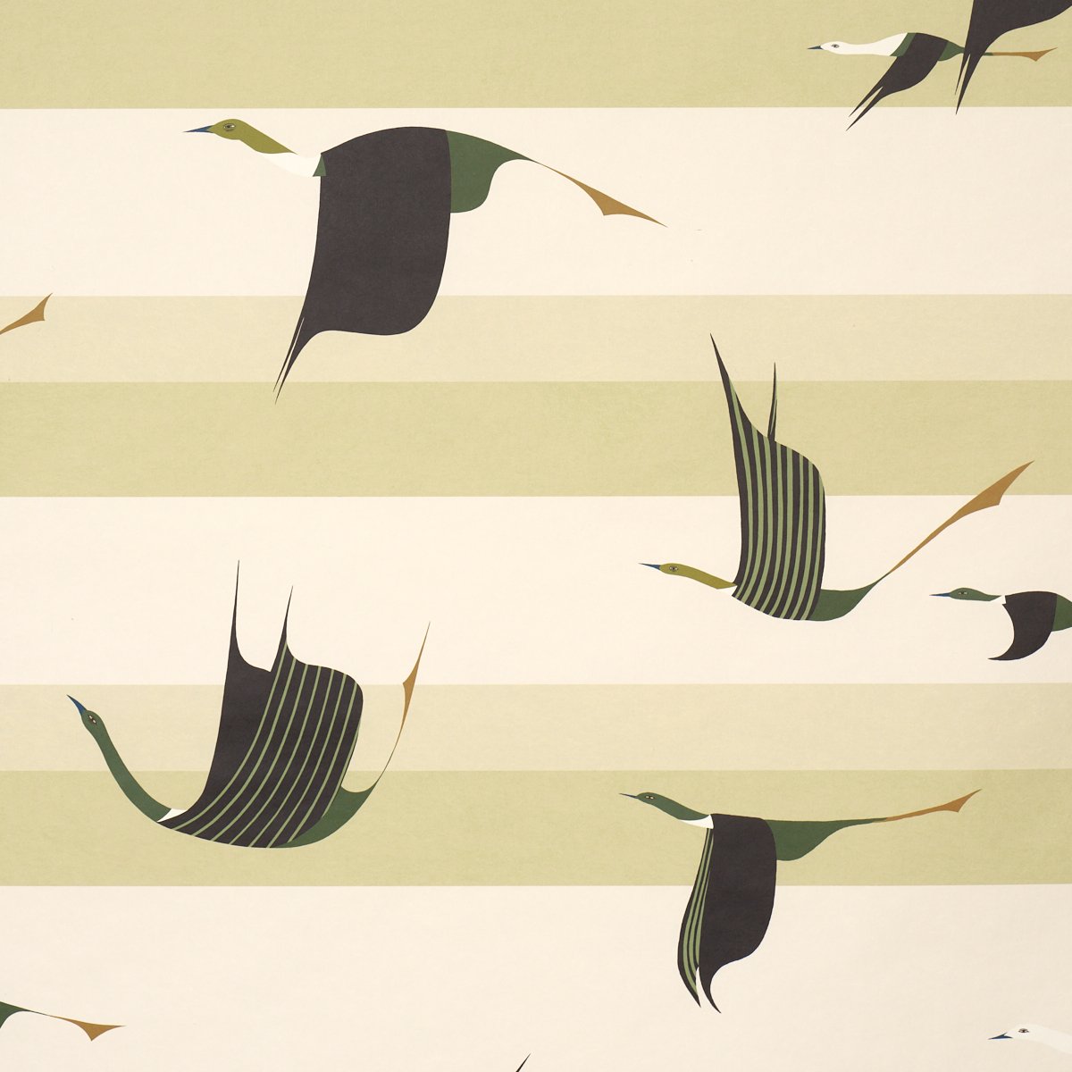 5015853.jpg FLYING WEST GREEN Wallcovering by Schumacher - Image 1