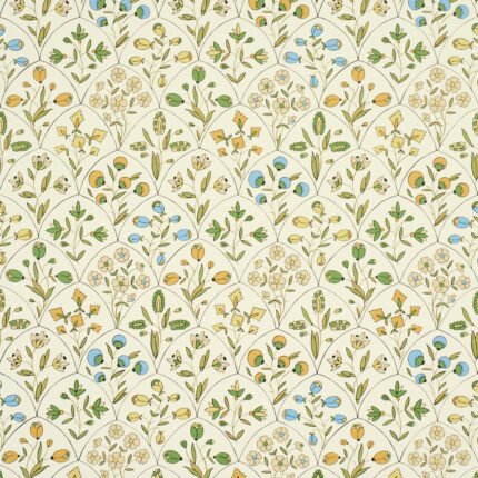 FRANCES SCALLOP FLORAL DOCUMENT Wallcovering by Schumacher