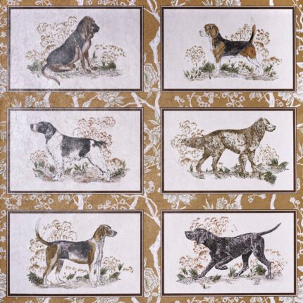 CHASER’S LEGACY METALLIC GOLD METALLIC Wallpaper by Schumacher