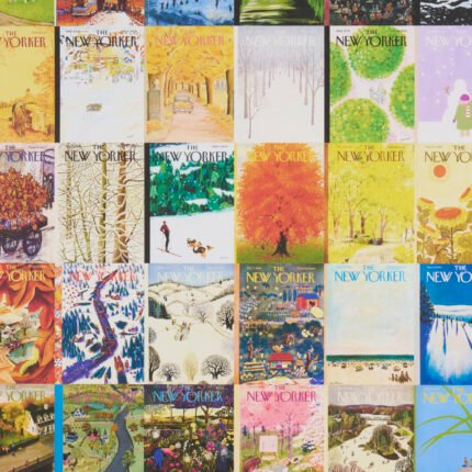 The New Yorker Seasonal Covers MULTICOLOR Wallcovering by Schumacher
