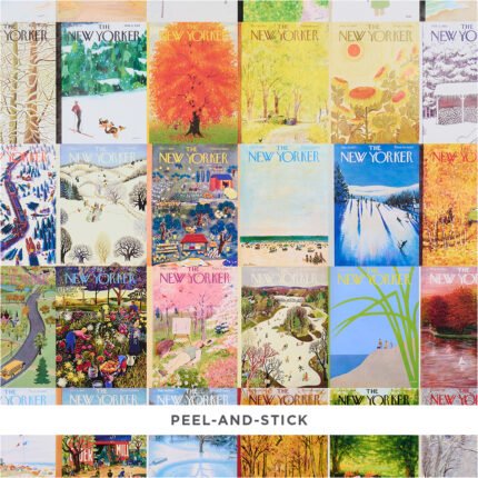 The New Yorker Seasonal Covers MULTICOLOR Wallcovering by Schumacher
