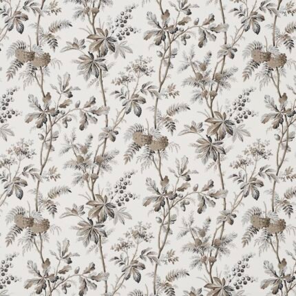 Brantwood Vine GRAPHITE Wallpaper by Schumacher