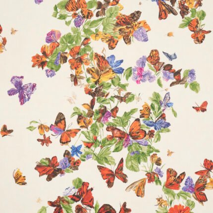 Pyne Butterfly MONARCH ORANGE Wallcovering by Schumacher