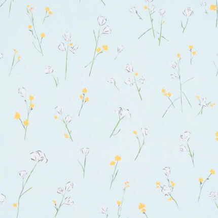 Alex's Floral MIST BLUE Wallcovering by Schumacher