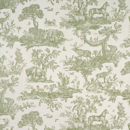 Western Toile OLIVE Wallcovering by Schumacher