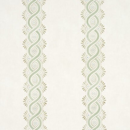 LEONIDIS STRIPE GREEN Wallcovering by Schumacher Wallflowers Wallpaper SCH-5016461