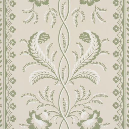 Bell Flowers GREEN Wallpaper by Schumacher