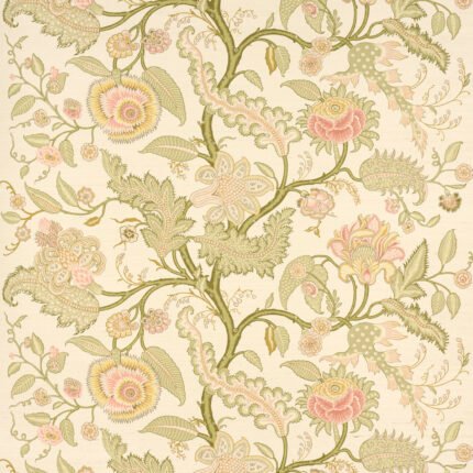 Sinhala Sisal PINK & GREEN Grasscloth Wallcovering by Schumacher