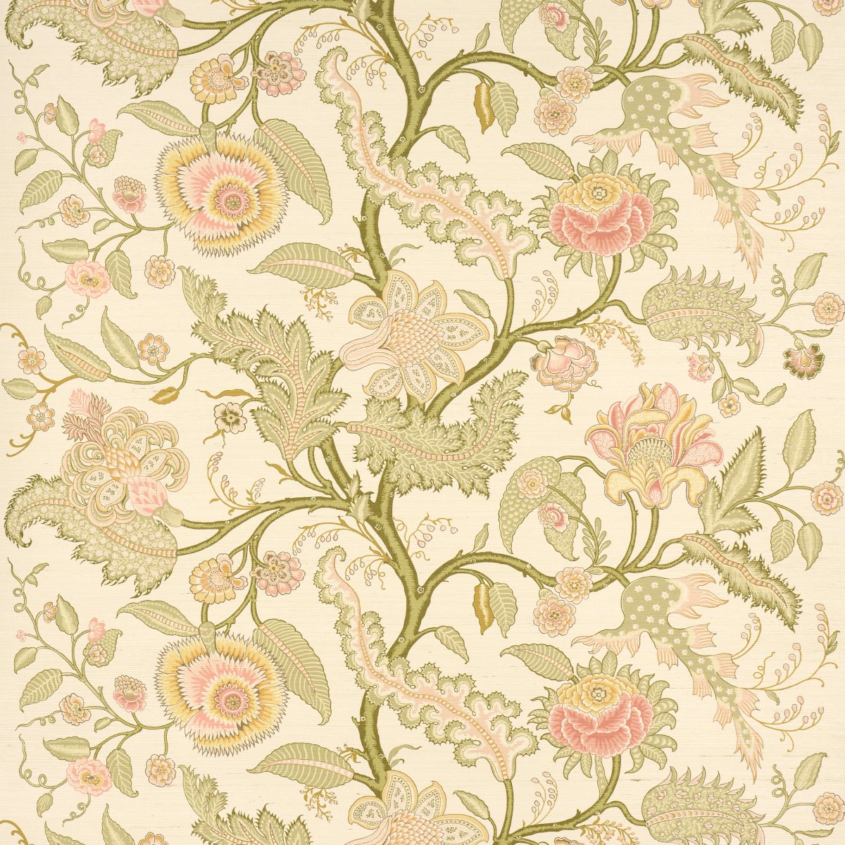 5016690.jpg Sinhala Sisal PINK & GREEN Grasscloth Wallcovering by Schumacher - Image 1