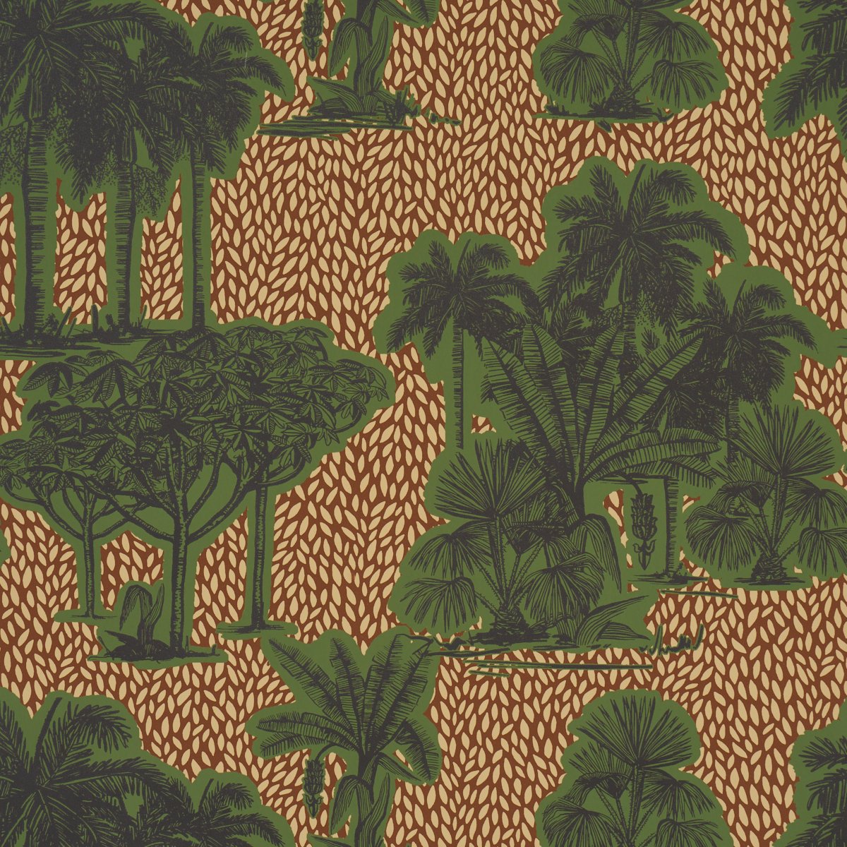 5016920.jpg Tropical Safari Print ORINOCO VERDANT OASIS Wallpaper by Schumacher - Image 1