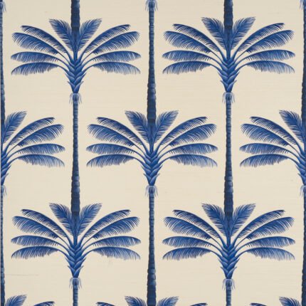 A Palm Is A Palm Sisal INDIGO PALM GROVE Grasscloth Wallcovering by Schumacher