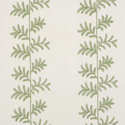 ELOISE EMBROIDERY WALLCOVERING SAGE Wallcovering by Schumacher New Traditional Wallpaper SCH-5017100