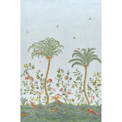 Spotswood Crewel 2 Panel Set SKY Panel Set by Schumacher