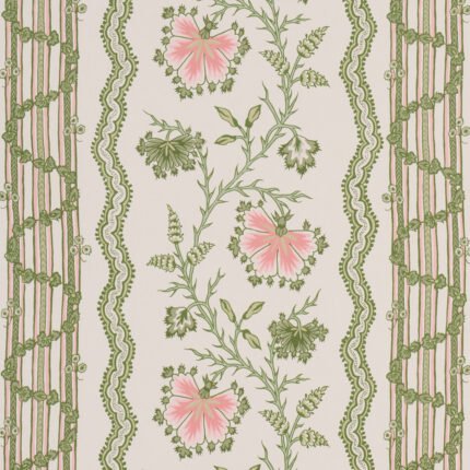 Parvati Floral Stripe PETAL Wallcovering by Schumacher