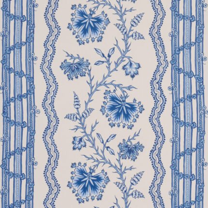 Parvati Floral Stripe DELFT Wallcovering by Schumacher