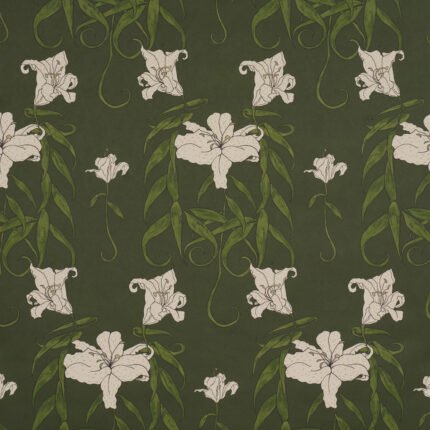 Lady Lilith OLIVE Wallcovering by Schumacher Backdrop Wallpaper SCH-5017380