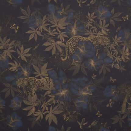 Nocturnum INDIGO & OCHRE Wallcovering by Schumacher
