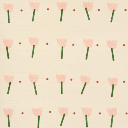 TULIP PLAY SISAL PINK Grasscloth Wallcovering by Schumacher