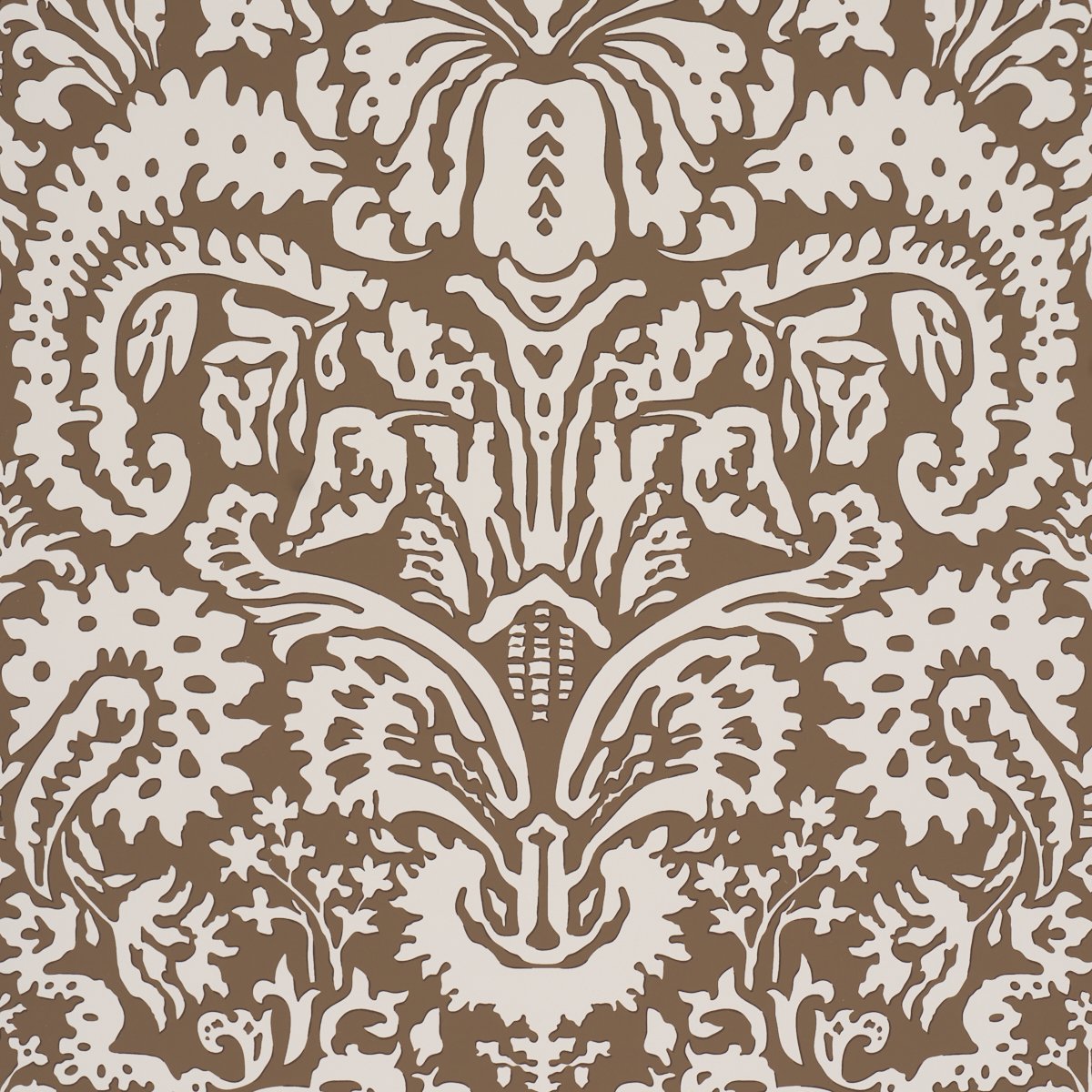 5017720.jpg SUFFOLK DAMASK BROWN Wallcovering by Schumacher Veere Grenney Wallpaper SCH-5017720