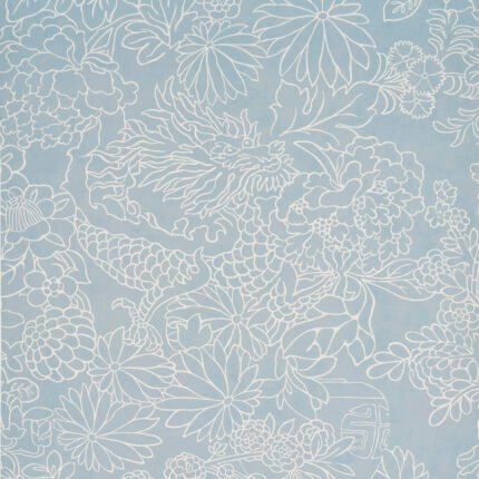 Chiang Mai Dragon Silhouette CIEL DE PROVENCE Wallcovering by Schumacher Atelier Paris Wallpaper SCH-5017920