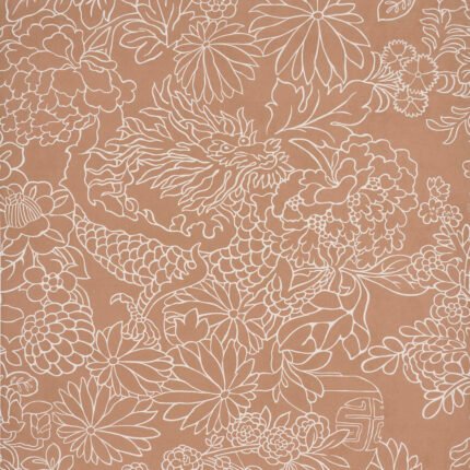 Chiang Mai Dragon Silhouette MEDITERRANEAN SPICE Wallcovering by Schumacher Atelier Paris Wallpaper SCH-5017921