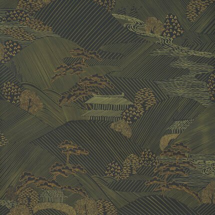 NIKKO BLACK Wallpaper by Schumacher