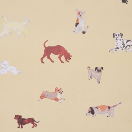 Dogs BUTTER Wallcovering by Schumacher