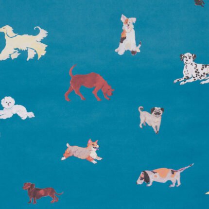 Dogs CERULEAN Wallcovering by Schumacher