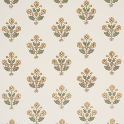 DALILA HAND-SCREEN PRINT YELLOW Wallcovering by Schumacher Bohemia Wallpaper SCH-5018092