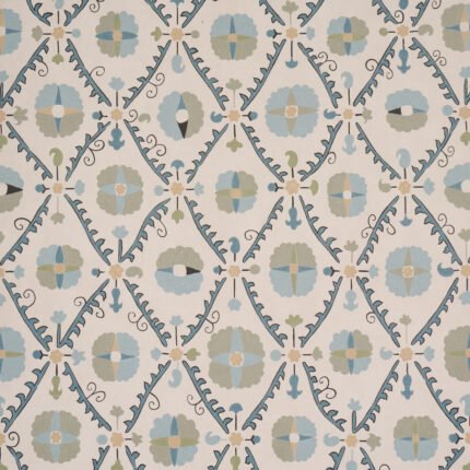 Amal CALM BLUE/LAUREL GREEN Wallcovering by Schumacher