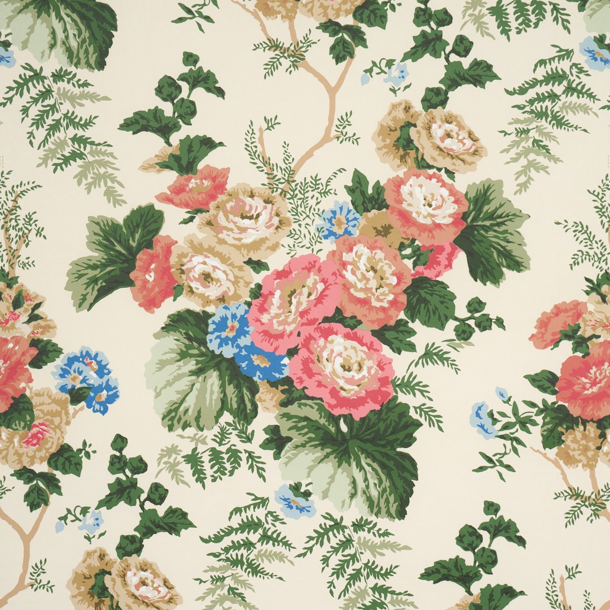 5018340.jpg Wycombe Park RED & BLUE Wallcovering by Schumacher Classics Wallpaper SCH-5018340