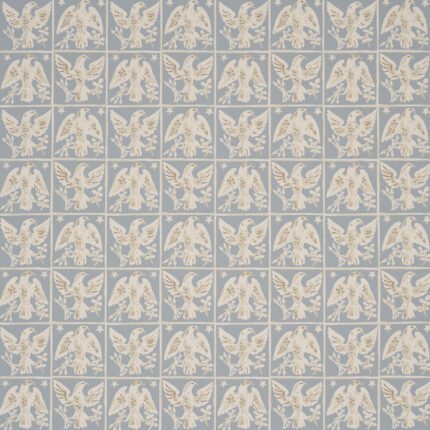 BARTON'S EAGLE HAND PRINT BLUE Wallcovering by Schumacher