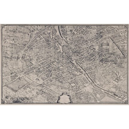 LA CITE PANEL SET EBONY ON CREAM Panel by Schumacher