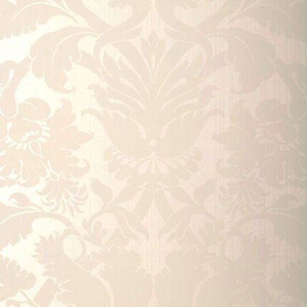 FIORELLA DAMASK PEARL Wallpaper by Schumacher