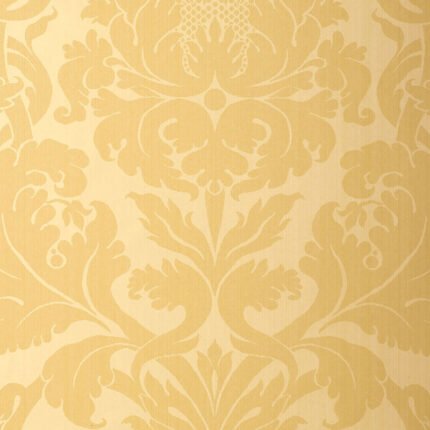 FIORELLA DAMASK YELLOW Wallpaper by Schumacher