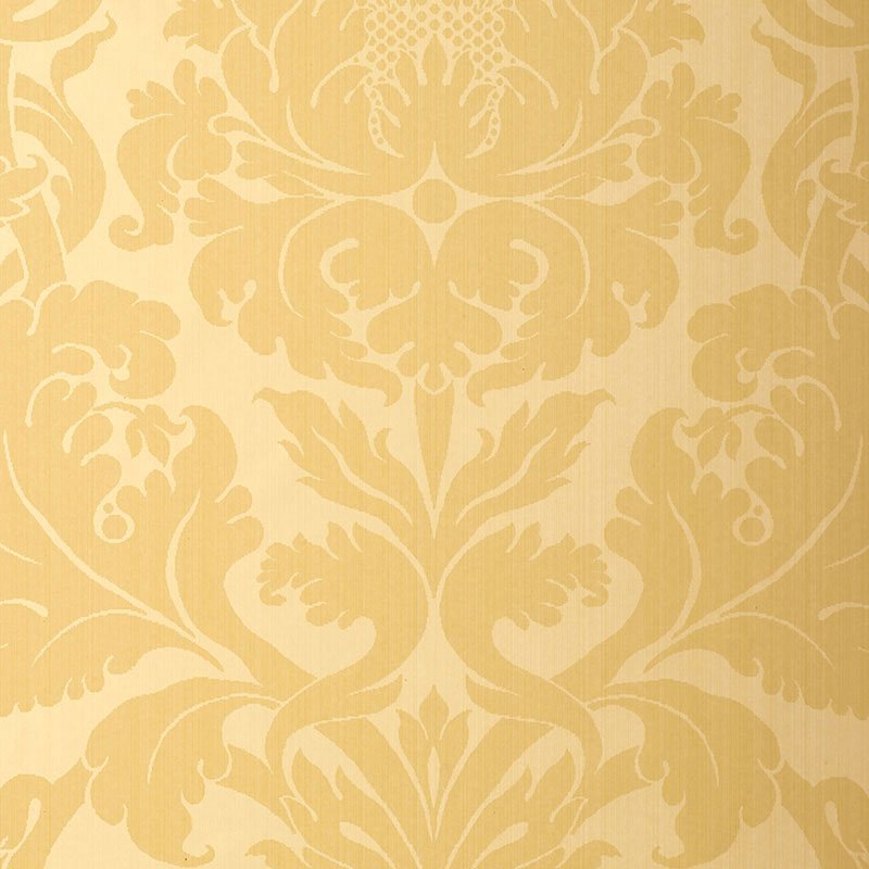529191.jpg FIORELLA DAMASK YELLOW Wallpaper by Schumacher - Image 1