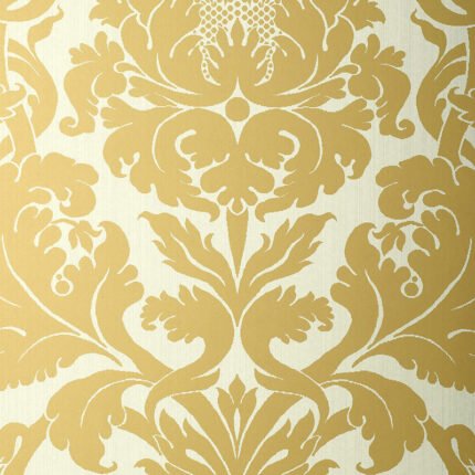 FIORELLA DAMASK PATINA Wallpaper by Schumacher