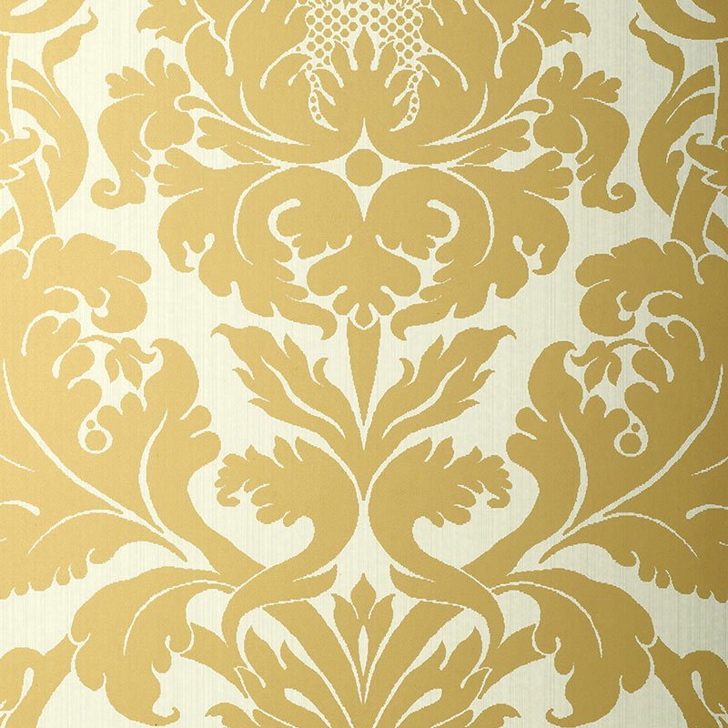 529192.jpg FIORELLA DAMASK PATINA Wallpaper by Schumacher - Image 1