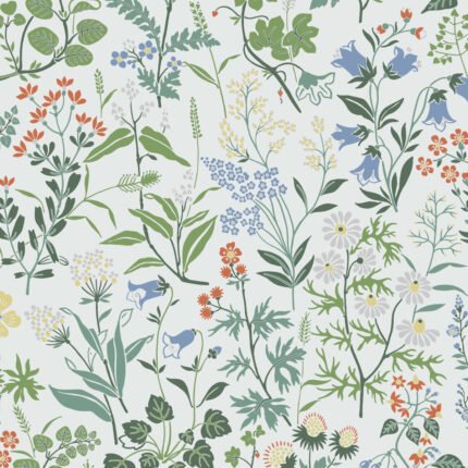 FLORA IVORY Wallpaper by Schumacher