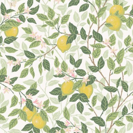 CITRONTRÄD IVORY AND LEAF Wallpaper by Schumacher
