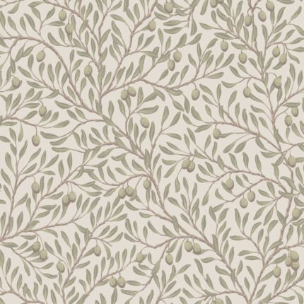 OLIVTRÄD LEAF AND IVORY Wallpaper by Schumacher BORÅSTAPETER Wallpaper SCH-5705