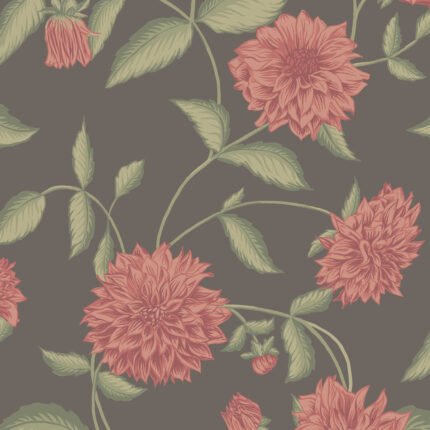 DAHLIADRÖM FUCHSIA Wallpaper by Schumacher