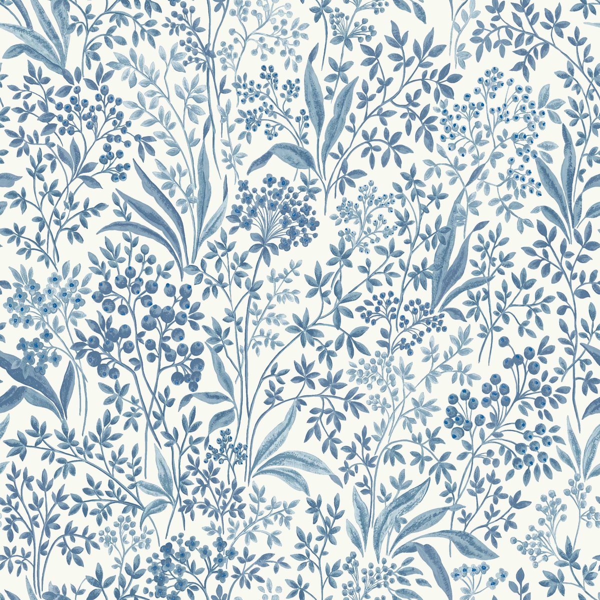 6145.jpg NOCTURNE BLUE AND WHITE Wallpaper by Schumacher - Image 1