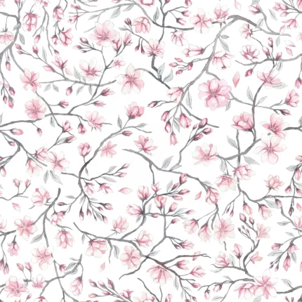 Sakura Sky Pink Floral Mural by Sandberg Edition Wallpaper 626-03