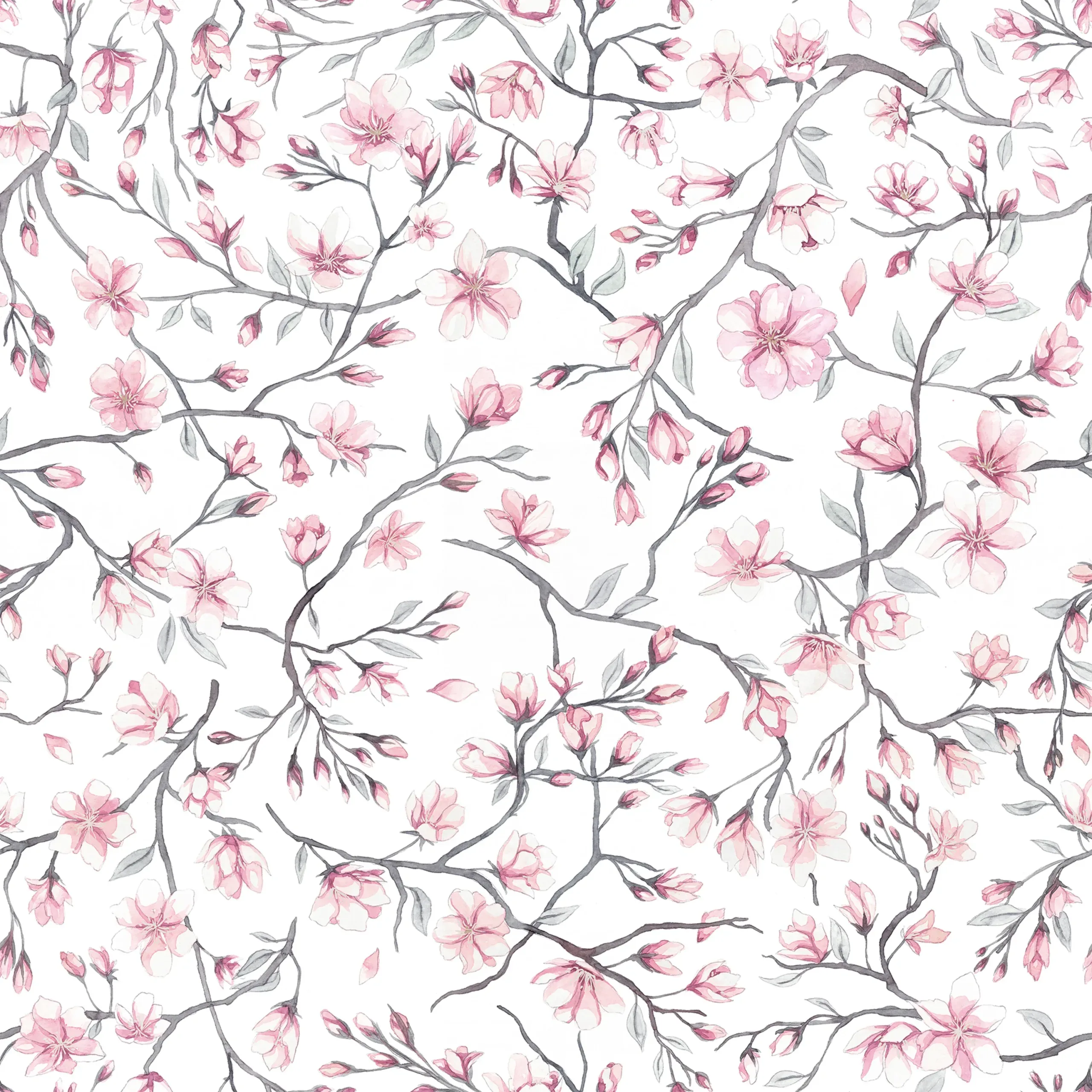 Sakura Sky Pink Floral Mural by Sandberg