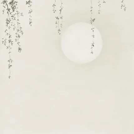 Wabi Sabi Soft Gray Botanical Mural by Sandberg