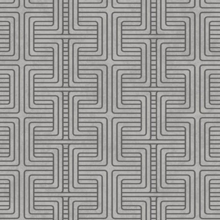 GEO TRIBE PEWTER Wallpaper by Schumacher