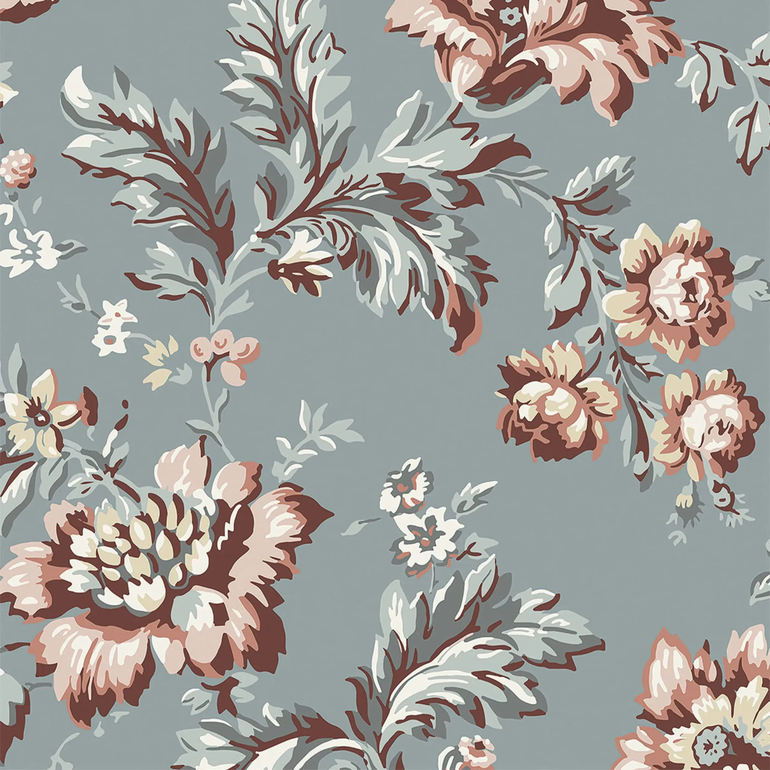 Kajsa Sky Blue Floral Mural by Sandberg