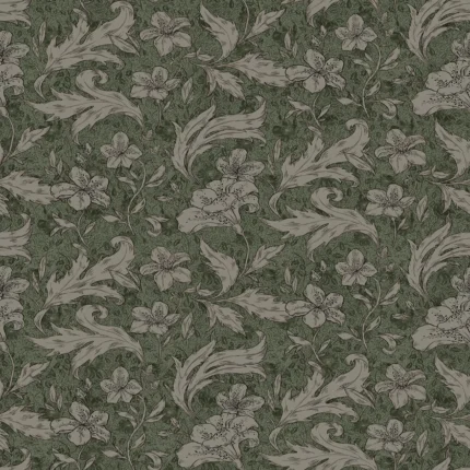 Mattias Forest Green Floral Mural by Sandberg